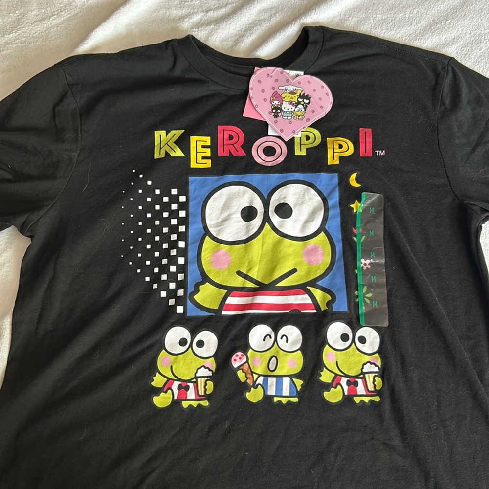 Keroppi Black T shirt Size M NWT